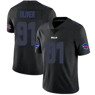 Ed Oliver Jersey #91 Buffalo Bills Red Alternate Game